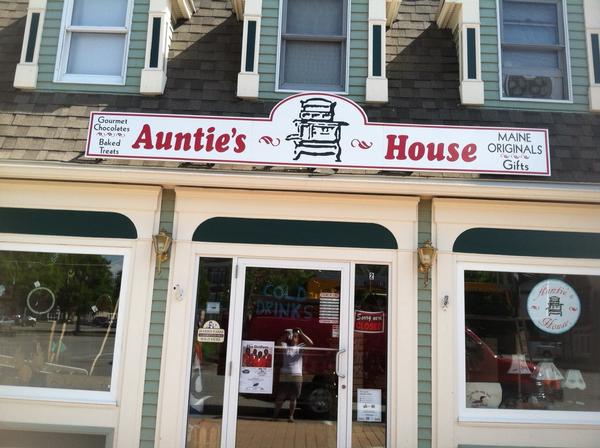Auntie's House exterior sign